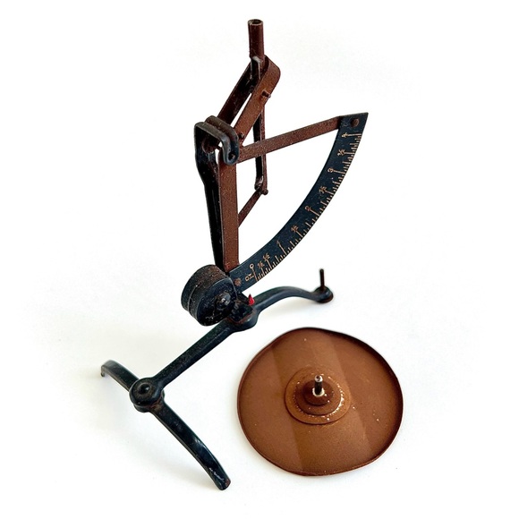 Vintage German Metal Postal Letter Balance Weigh Scale 6.25” Tall Up to 4 Oz. - Picture 8 of 10